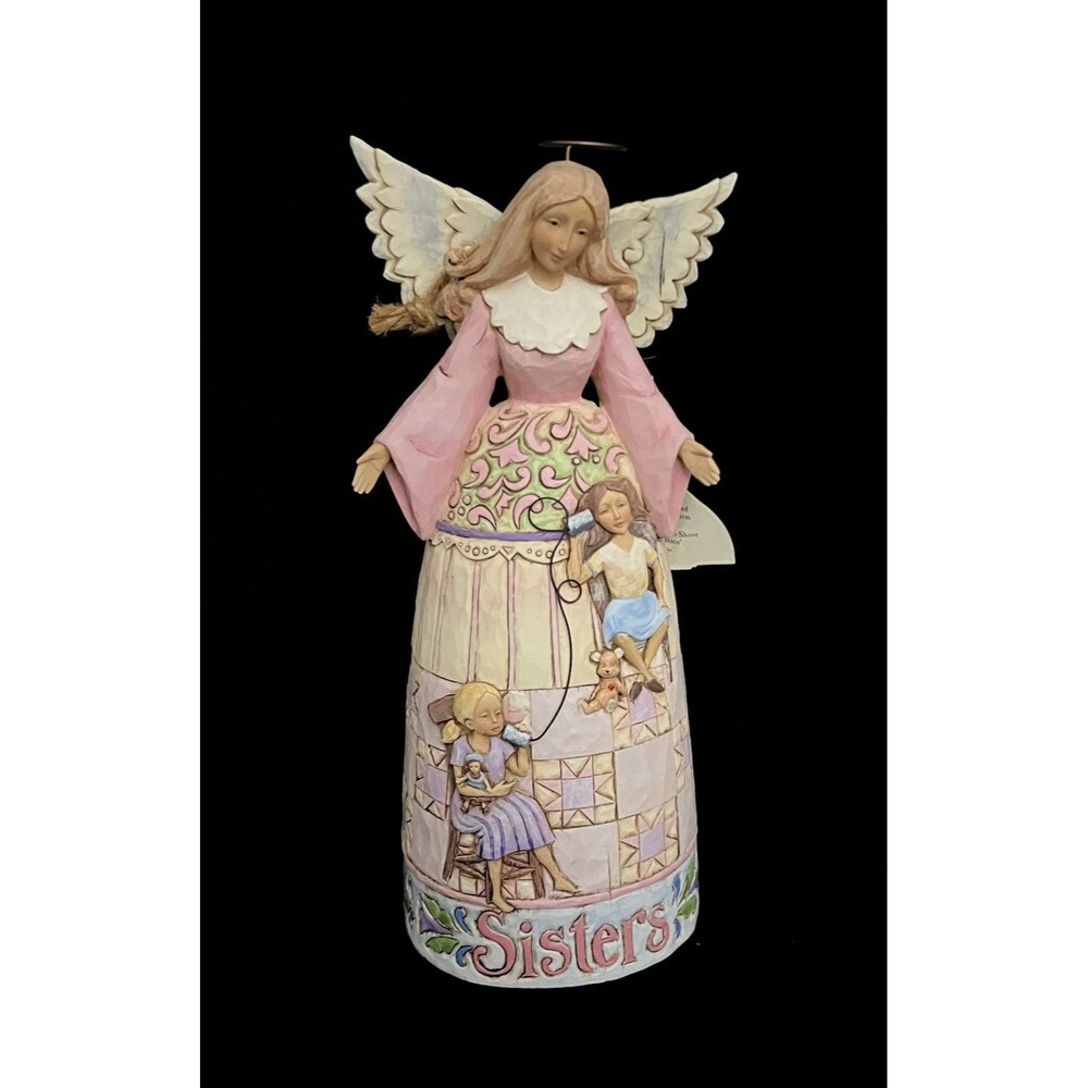 Jim Shore Heartwood Creek "MY SISTER MY FRIEND" #4009246 Angel w/3D detail 9" - Picture 2 of 11